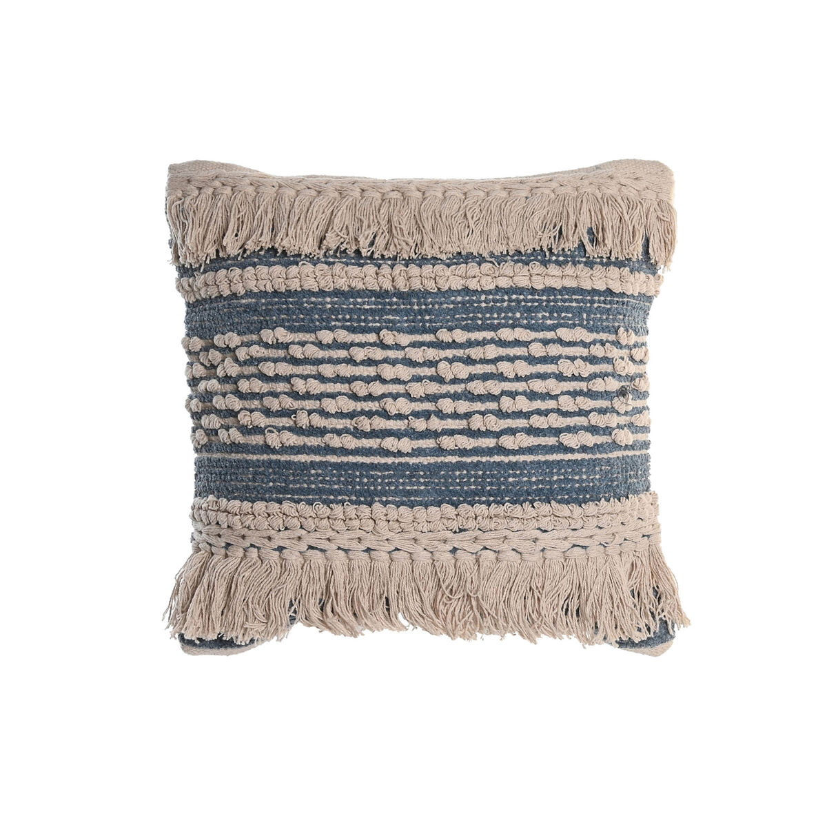 Pute DKD Home Decor Blå 45 x 10 x 45 cm Hvit Boho